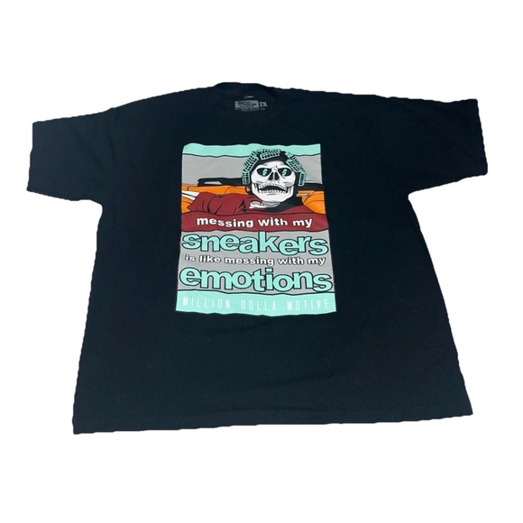 Million Dolla Motive 2X Graphic T “messing W My Sneakers” Sneakerhead Streetwear - Picture 1 of 5